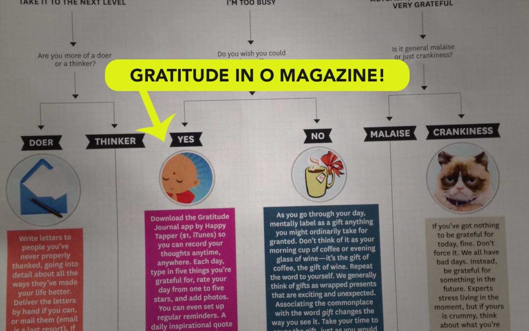 O MAGAZINE FEATURES GRATITUDE JOURNAL